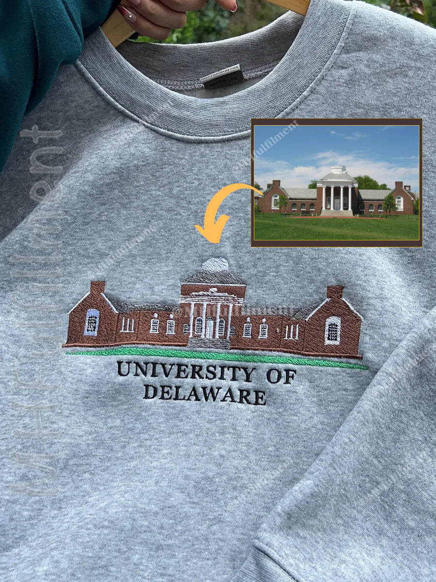 Personalized University Embroidered Sweatshirt - QU8888