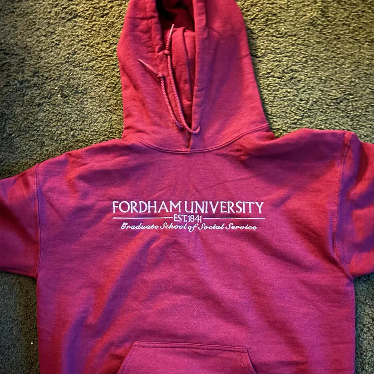 Nursing school sweatshirt personalized with program name