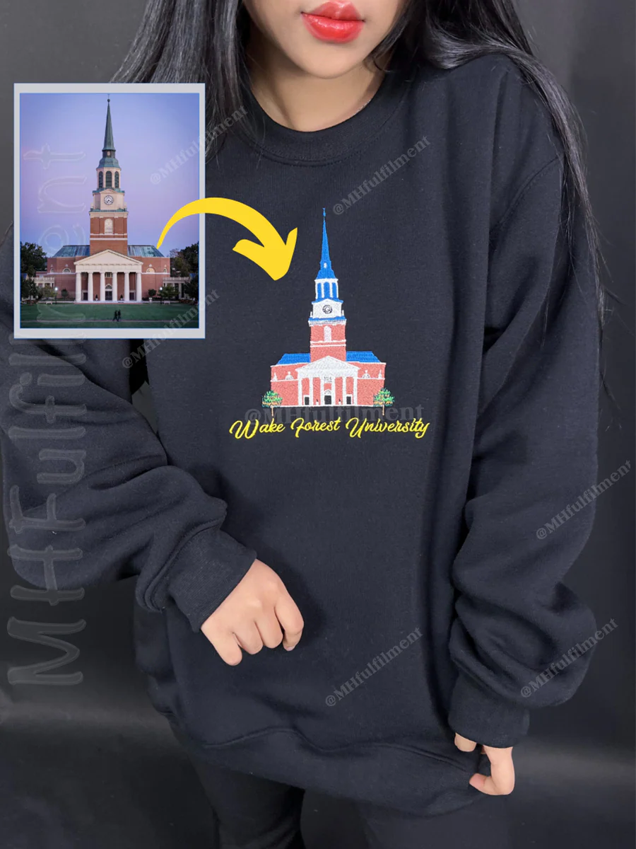 Personalized University Embroidered Sweatshirt - QU8888