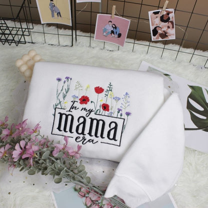 In My Mom Era Embroidered Sweatshirt