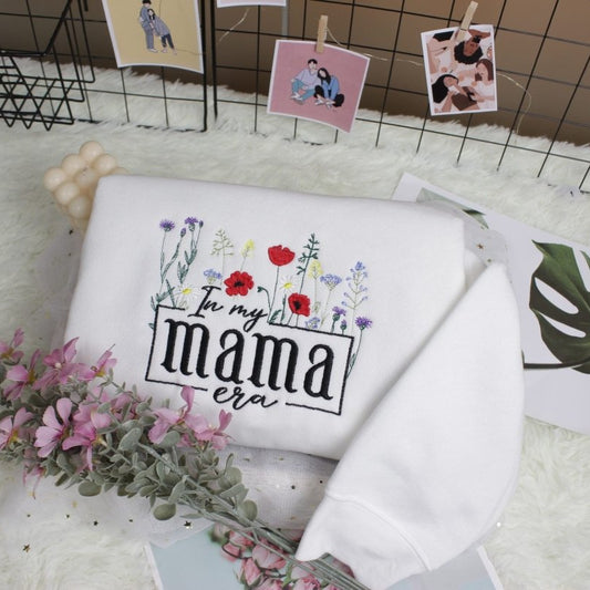 In My Mom Era Embroidered Sweatshirt