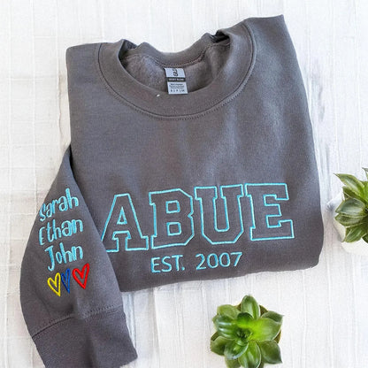 College custom embroidered sweatshirt gift idea