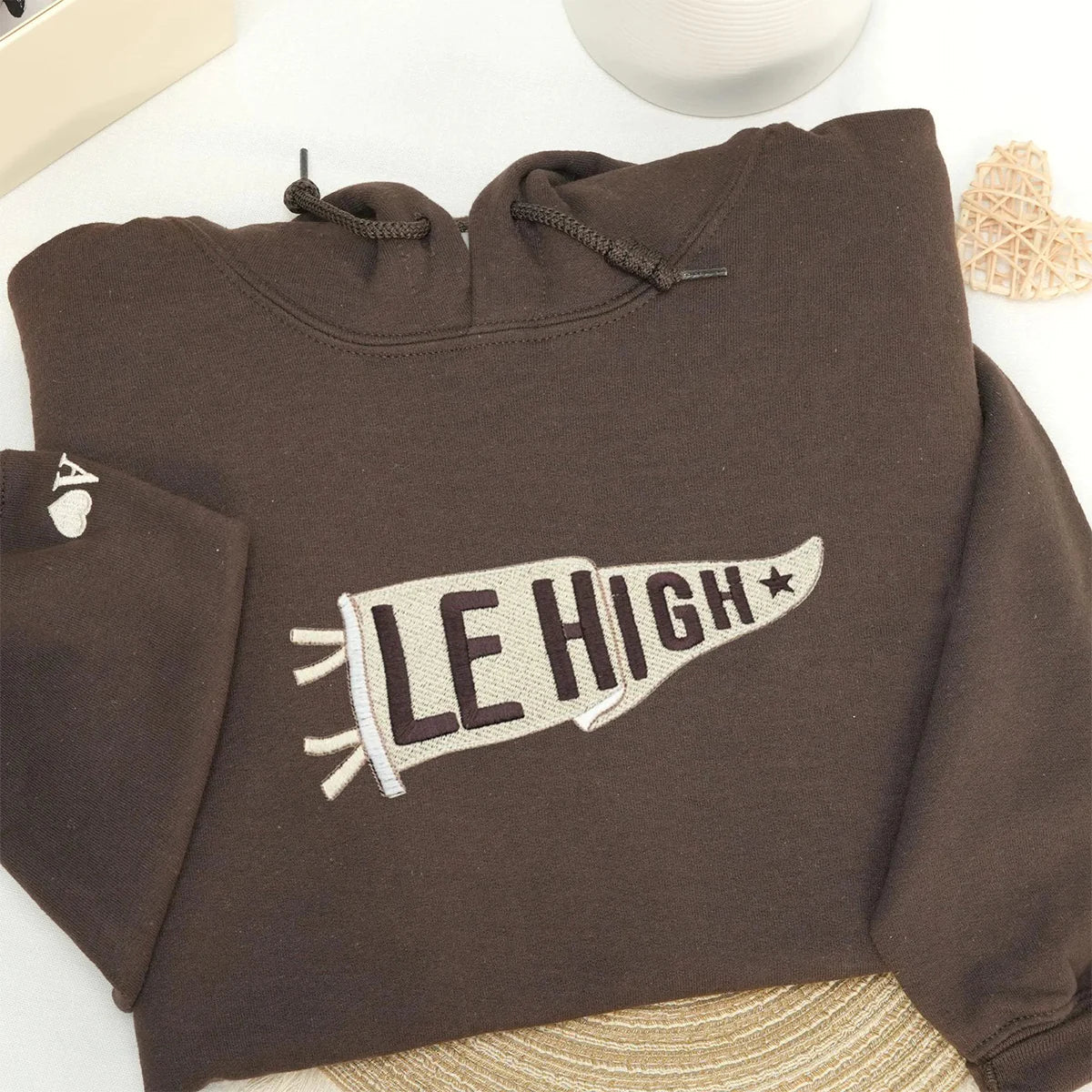 Embroidered hoodie for team support