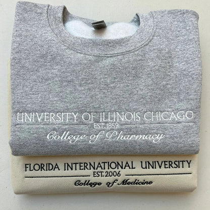 Personalized college hoodie for students and graduates