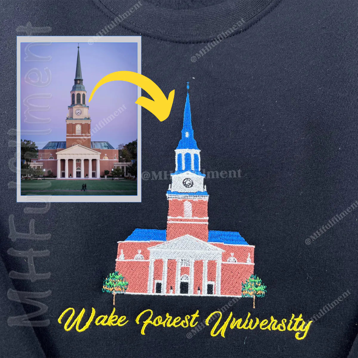 Personalized University Embroidered Sweatshirt - QU8888